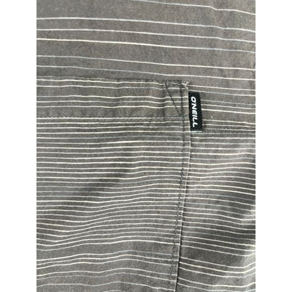 Men's Medium Gray Pattern O'neill Short-Sleeve Bu… - image 5